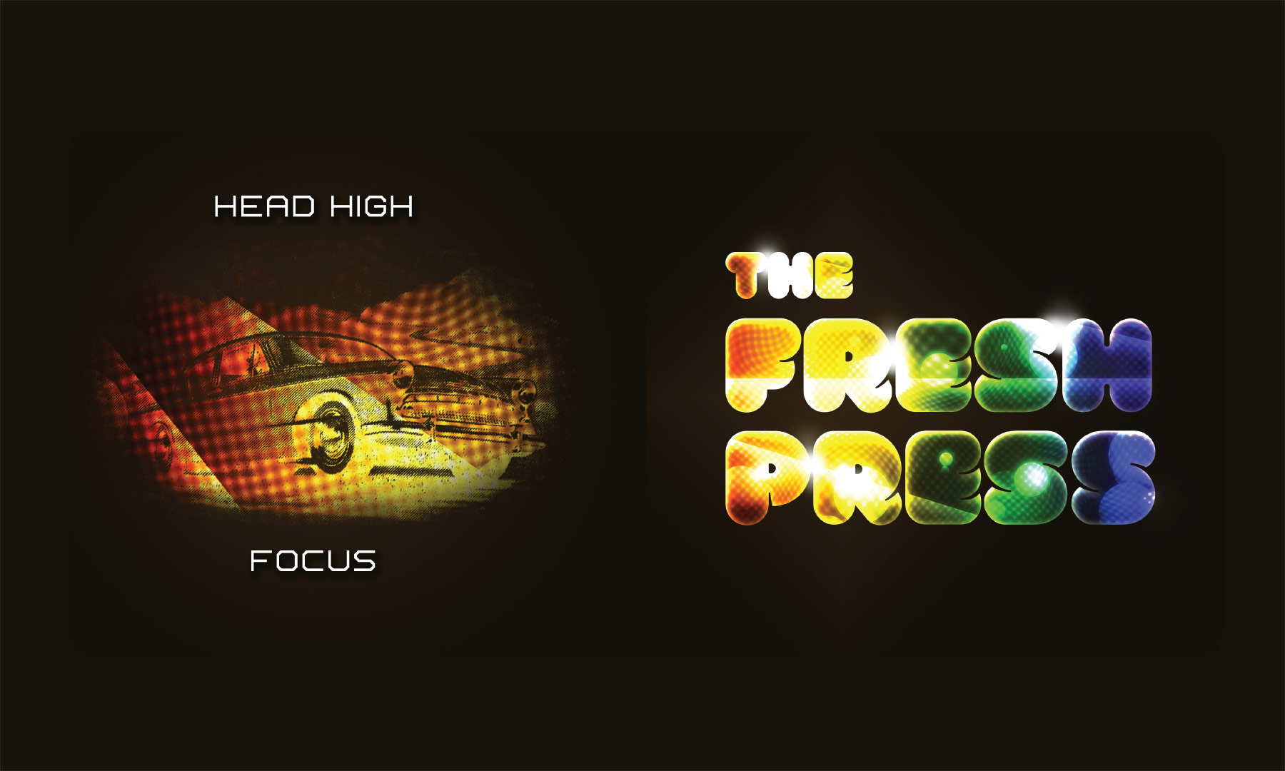 The Fresh Press – Cover artwork for The Fresh Press singles 'Head High' and 'Focus', a local band
