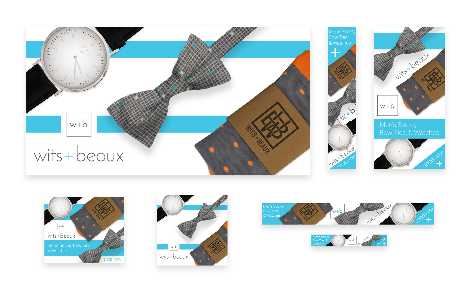 Wits & Beaux – Online ad banner designs for men's fashion products.